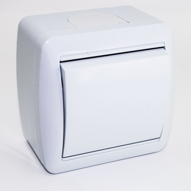 Вимикач Quantum QM-ВМНБ-00010 накладний одноклавішний Білий (2627) Вимикач Quantum QM-ВМНБ-00010 накладний одноклавішний Білий (2627)