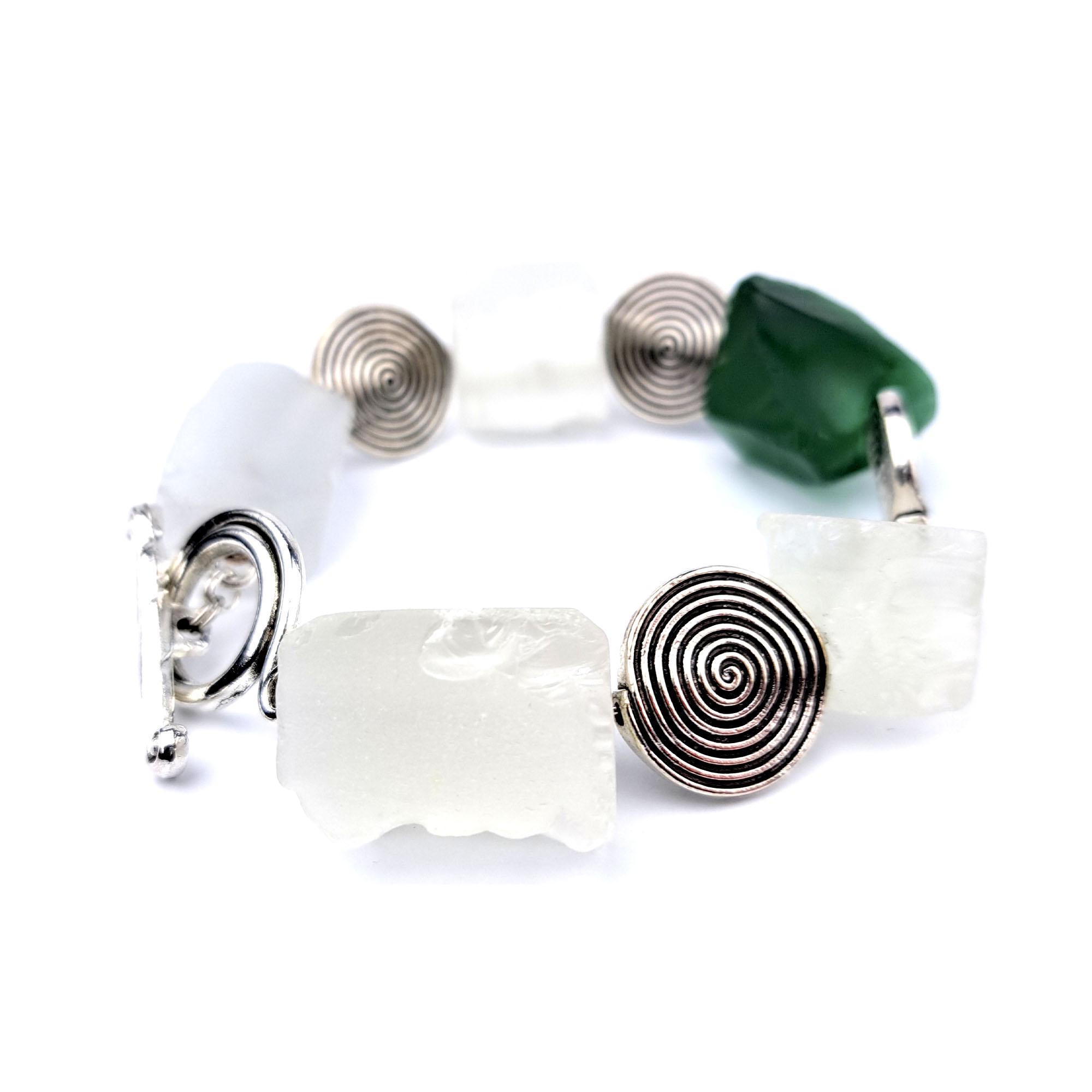 Браслет DARSANA Улитка из натурального камня кошачий глаз (DRSU001758)