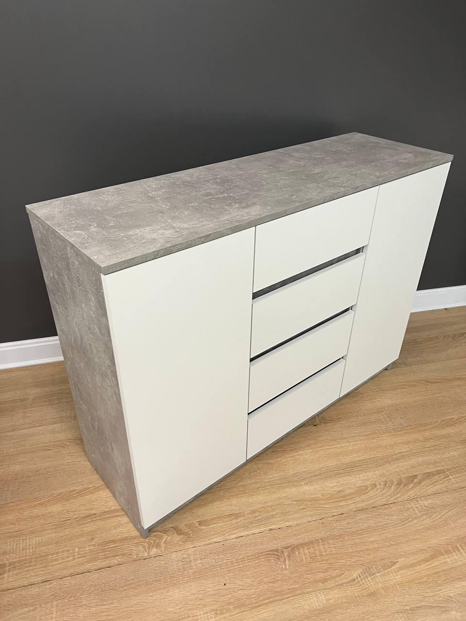 Комод Avrora 1154х370х850 мм Бетон/Белый - фото 3