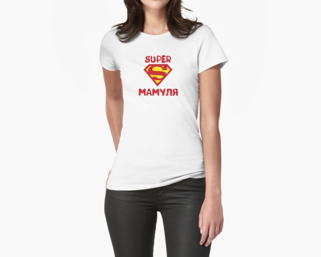Футболка жіноча Stedman з принтом "Super мамуля" L Білий (МАМА28-1651489543)
