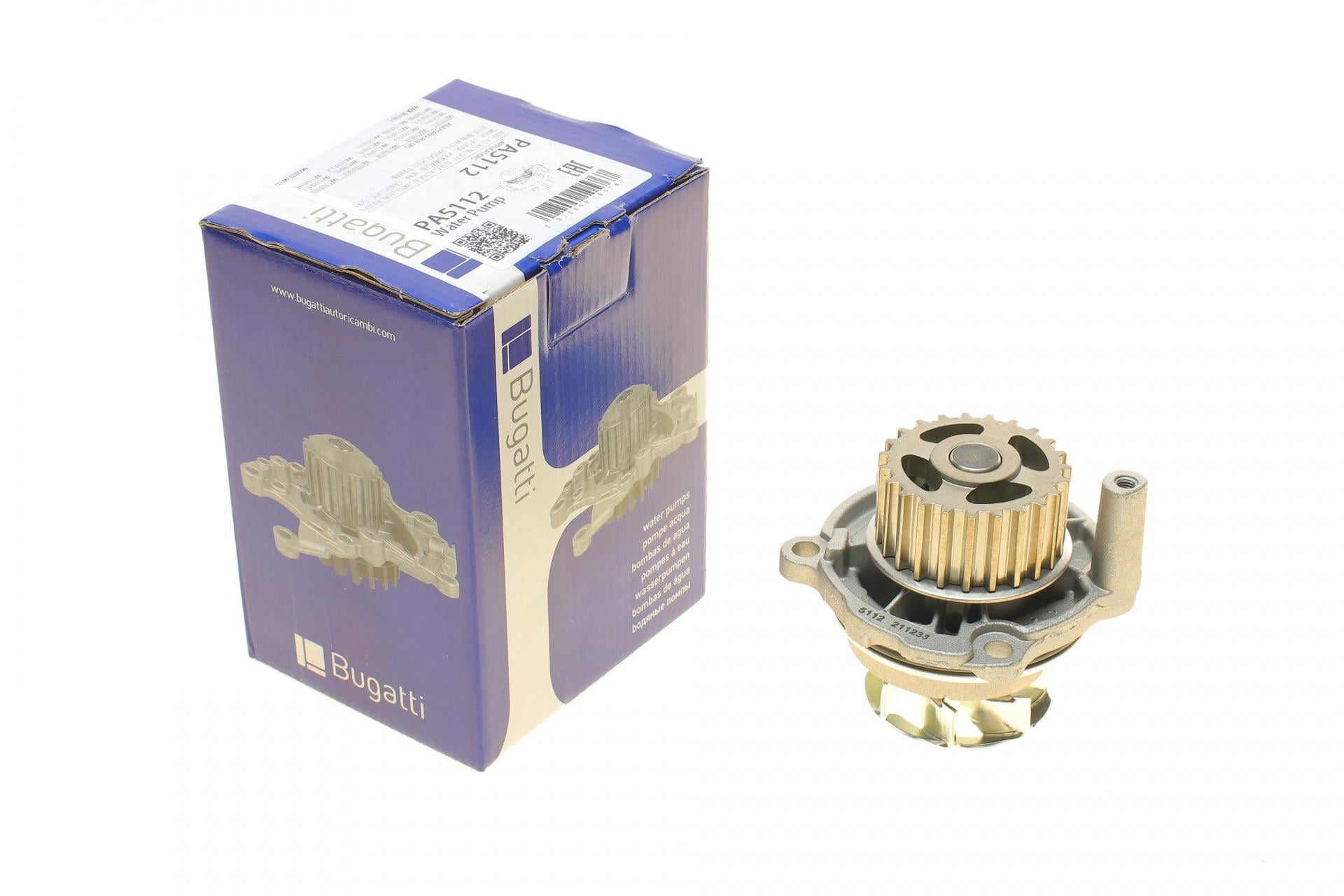 Водяная помпа Bugatti Audi A3/A4/Skoda Octavia/VW Caddy/Golf/Passat 1.6/1.8/2.0/FSI 96-R/B 7 лопастей (PA5112)