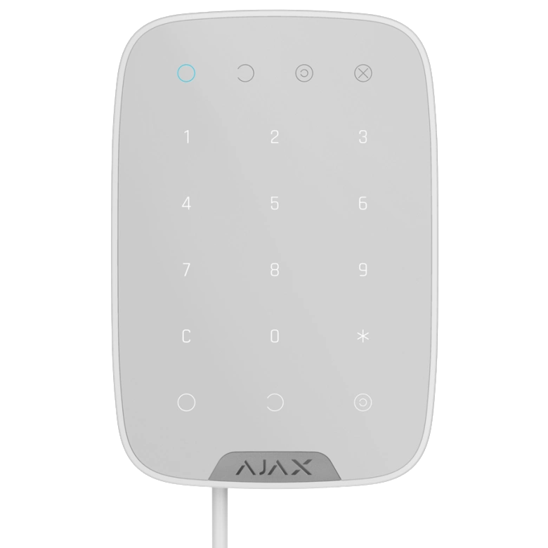 Клавіатура сенсорна Ajax Keypad Fibra дротова White (99-00011032) Клавіатура сенсорна Ajax Keypad Fibra дротова White (99-00011032)