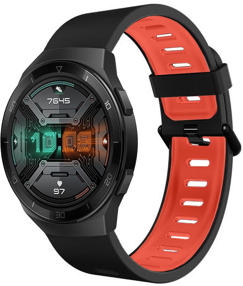 Ремешок Traf для Huawei Watch GT2e 46 мм Black/Red (20439)