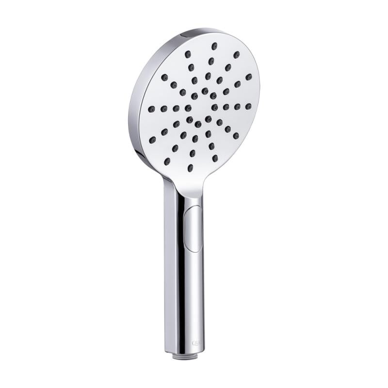 Душевая лейка Q-tap Rucni QTRUCA121O3PCC с кнопкой 120 мм Хром (77360)