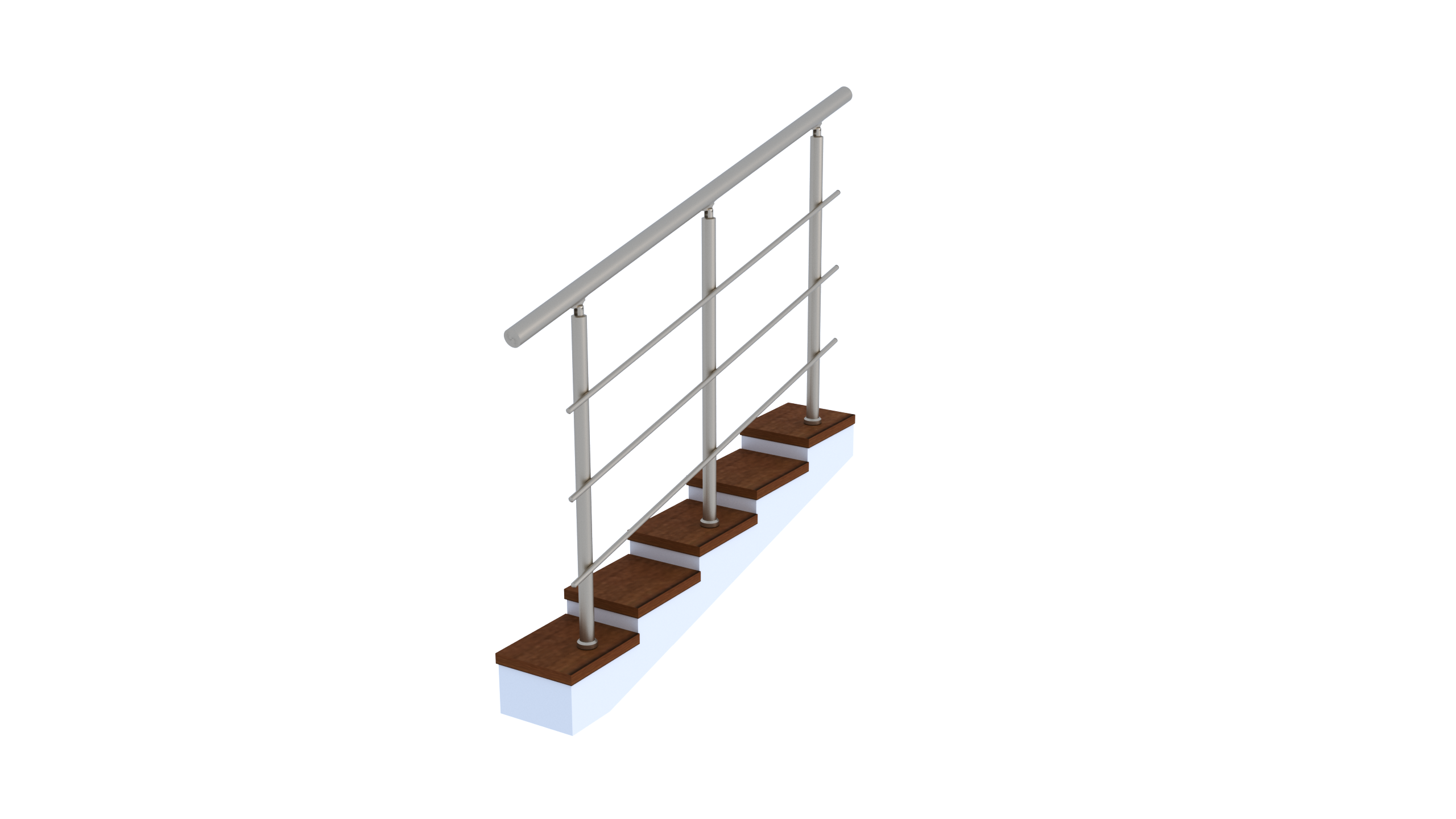 Комплект поручнів без леєротримачів алюмінієвих L 2 м на 3 леєра (27721747)