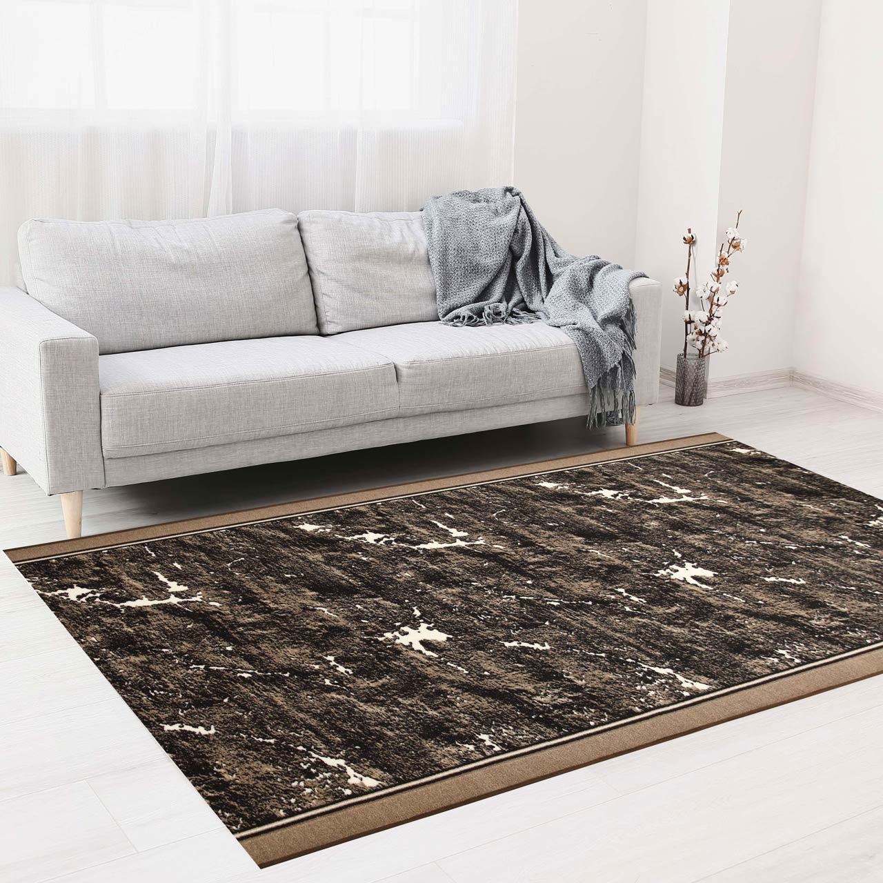 Ковер безворсовый на войлочной основе DAKARIA Print Run Дарк p13 1x1,7 м Черный/Коричневый (00-00019075) - фото 2 Ковер безворсовый на войлочной основе DAKARIA Print Run Дарк p13 1x1,7 м Черный/Коричневый (00-00019075) - фото 2