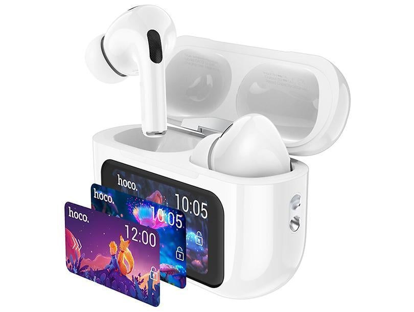 Наушники беспроводные Hoco вакумные с дисплеем Белый (EW72) Наушники беспроводные Hoco вакумные с дисплеем Белый (EW72)