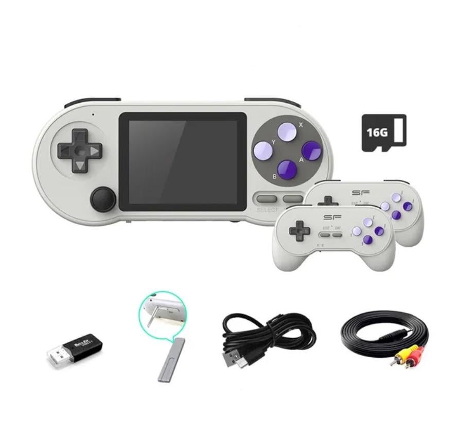 Ігрова консоль DATA FROG SF2000 з 2 контролерами на 6000 ігор White (14074612) - фото 5