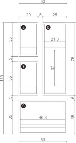 Комплект полок GoodsMetall в стиле LOFT  П1 1150х500х250 мм (919645805) - фото 2