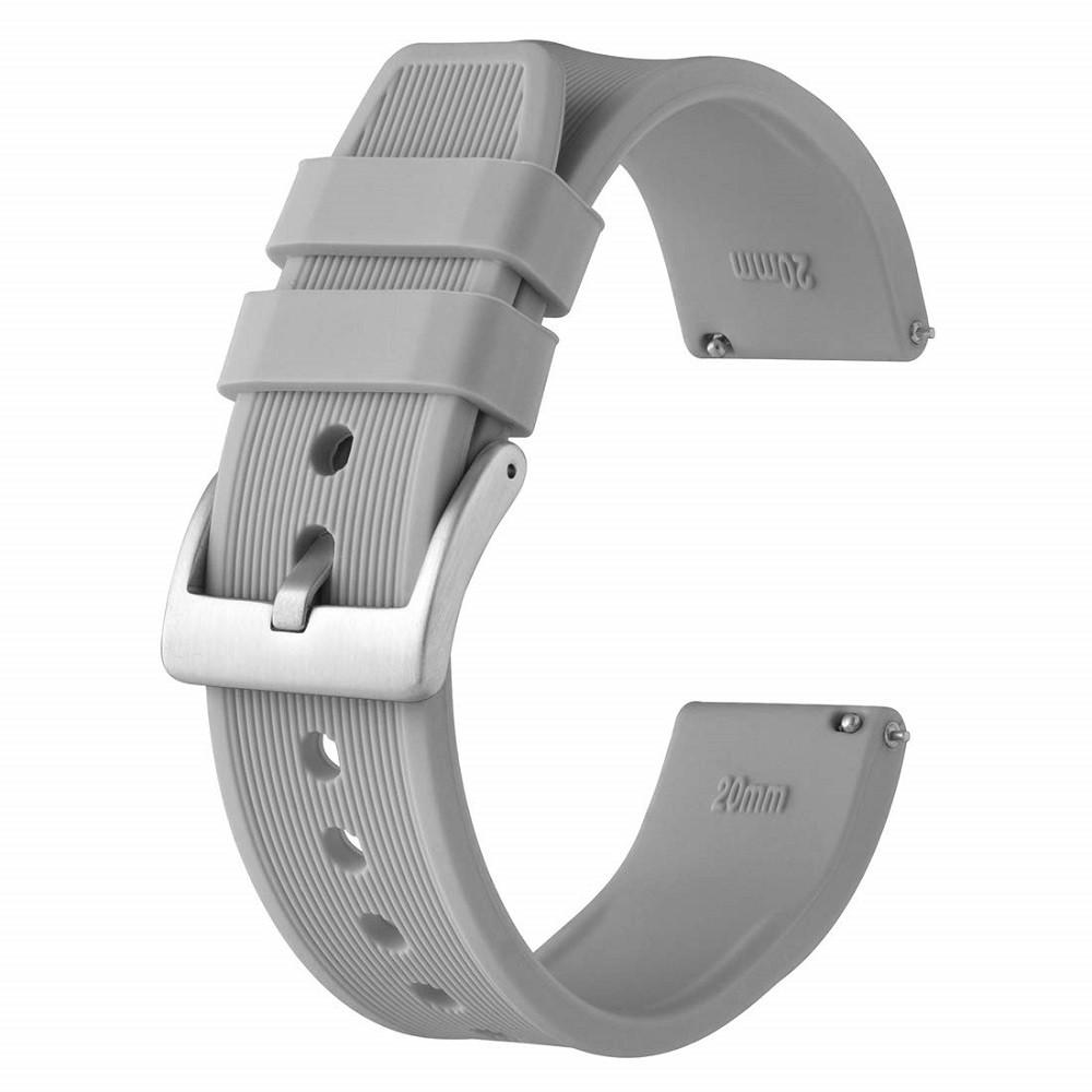 Ремешок для смарт-часов силиконовый 20 мм Stripe серый (1455770592) Ремешок для смарт-часов силиконовый 20 мм Stripe серый (1455770592)