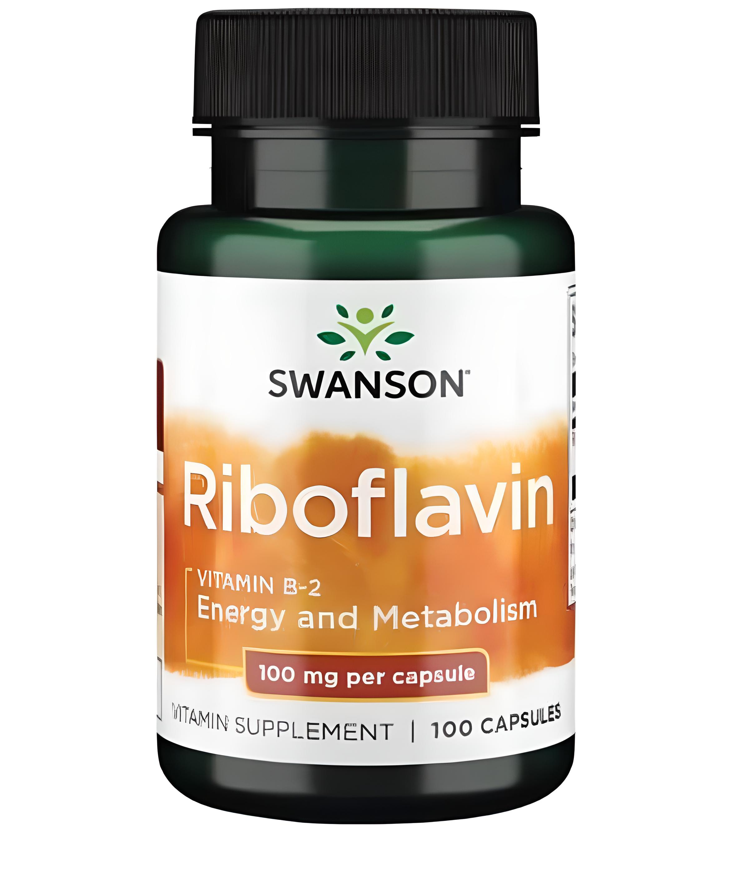 Рібофлавін Swanson Riboflavin Vitamin B-2 100 мг 100 Caps