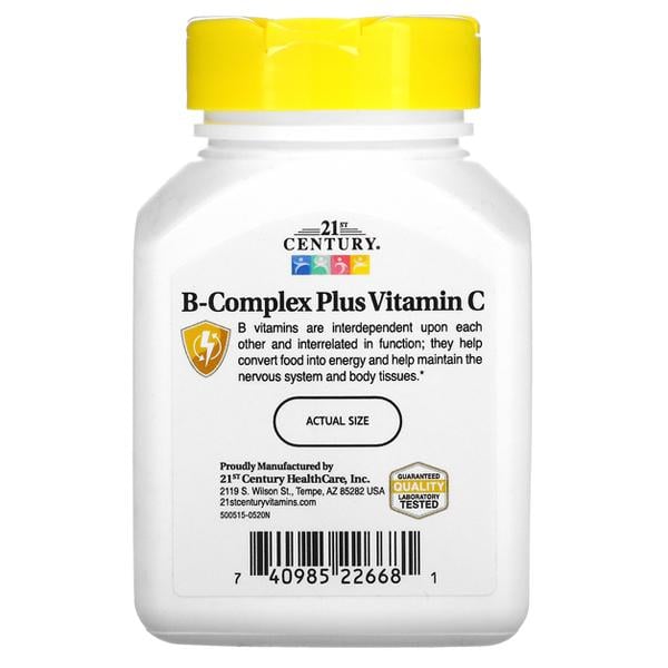 Комплекс В 21st Century B Complex Plus Vitamin C 100 табл. (000023530) - фото 4