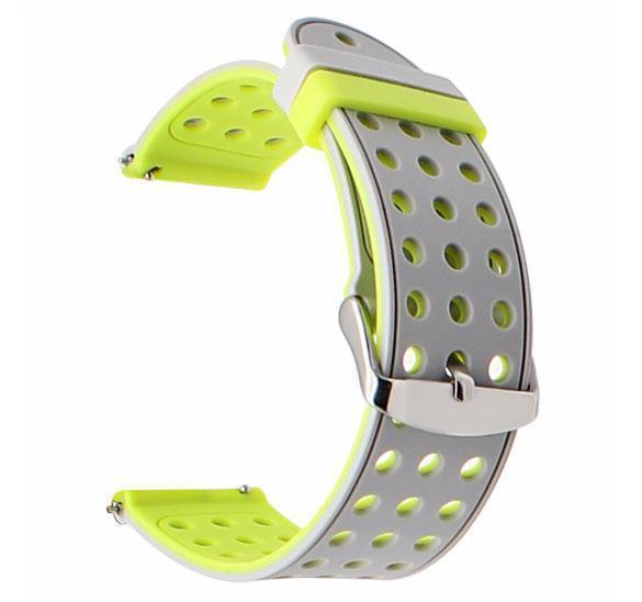 Двосторонній ремінець Primo з перфорацією для Garmin Vivoactive 3/Vivomove HR/Forerunner 245/645 Grey/Yellow (1051398524)