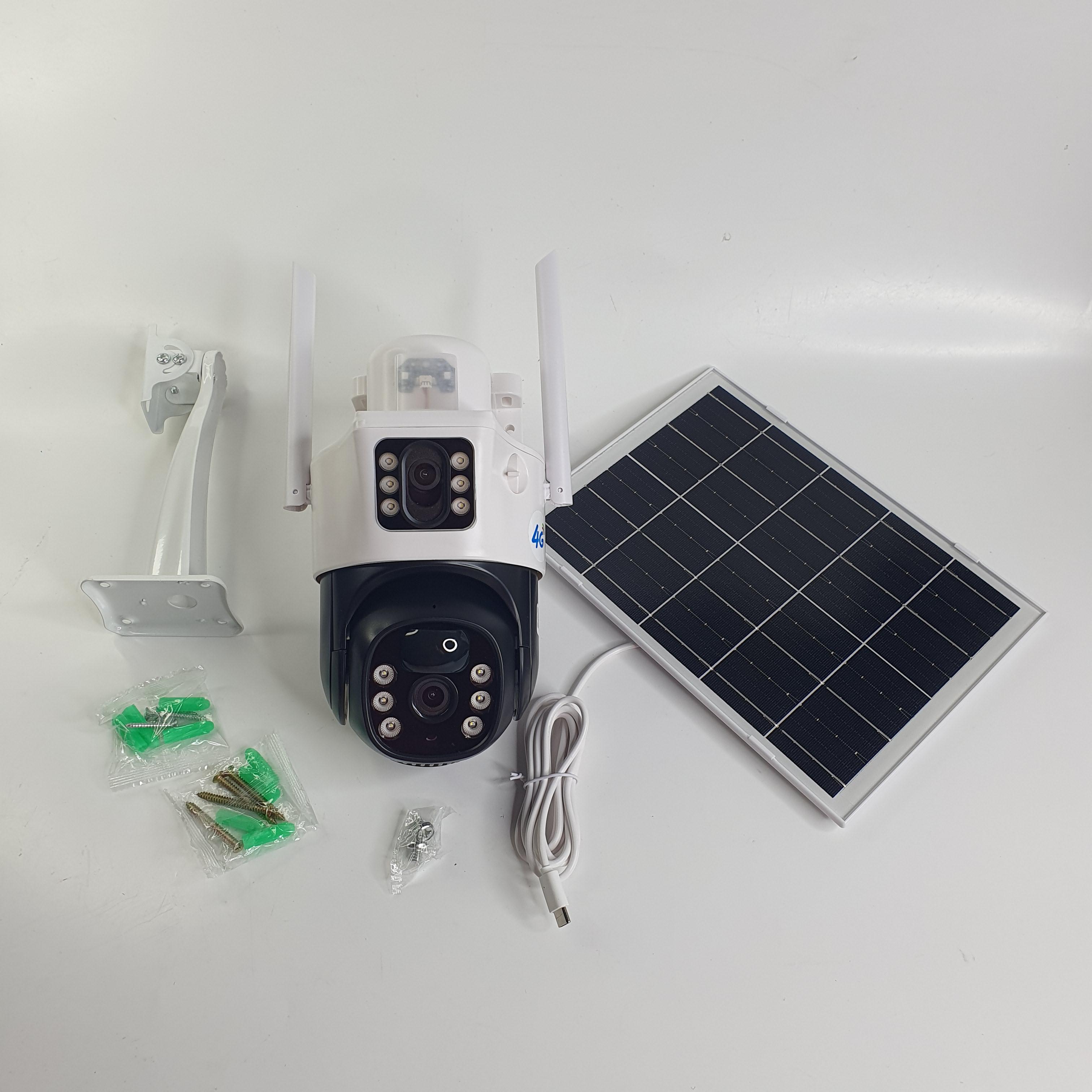 Камера видеонаблюдения уличная с солнечной панелью V36 4G 1080p/поворотная
