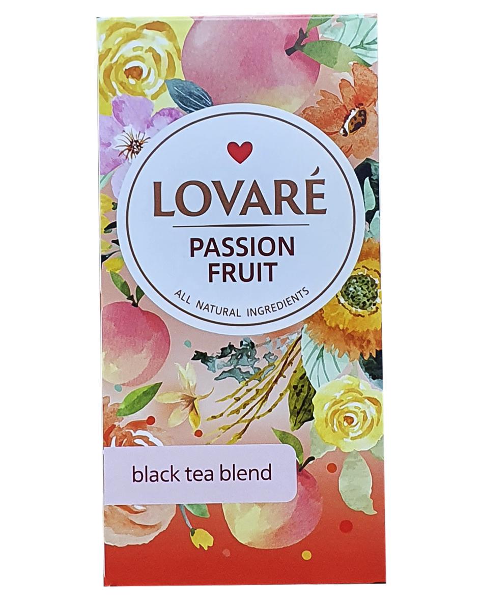 Чай черный Lovare Плод Страсти в пакетиках с ароматом персика 24 пакетика 2 г (54715) - фото 2