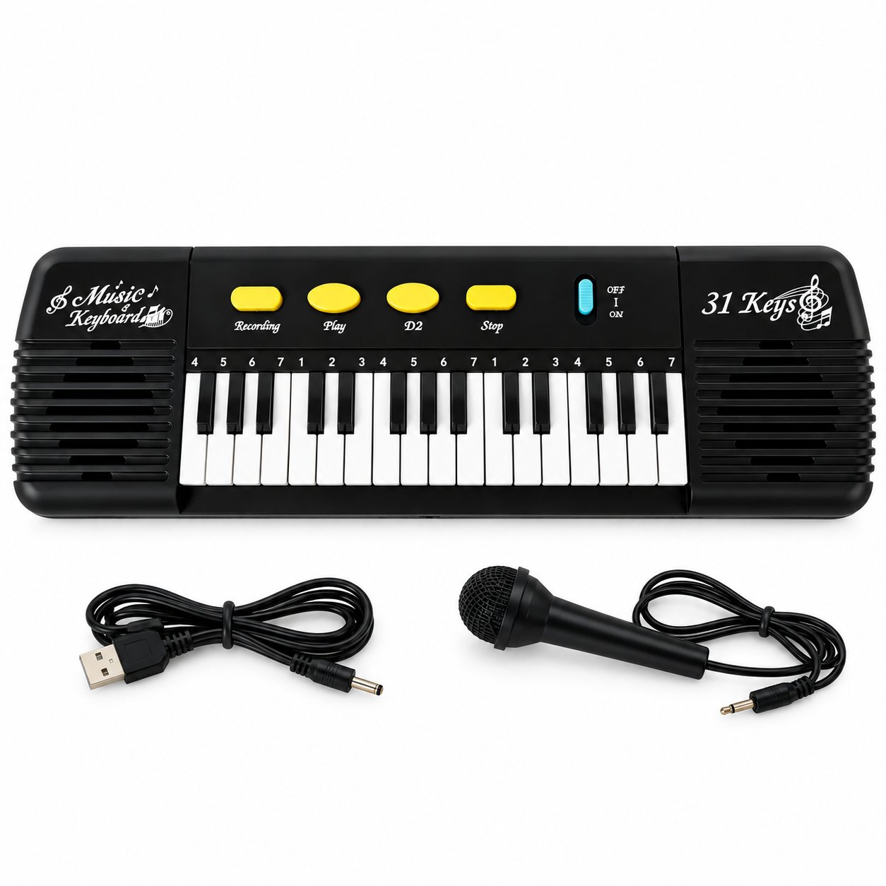 Детский синтезатор с микрофоном 3190В (5194-1)