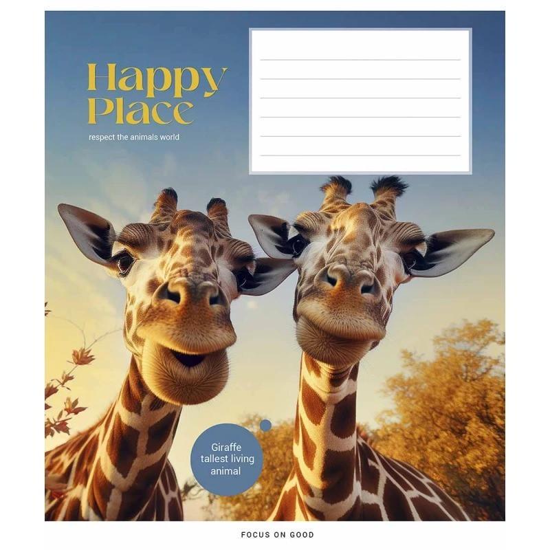 Шкільний зошит Wild selfie 018-3352L-2 в лінію 18 аркушів (RLT43246)