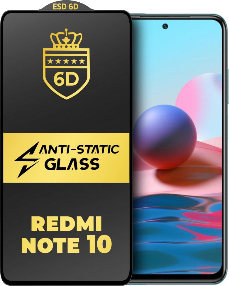 Стекло защитное 6D Anti-Static Xiaomi Redmi Note 10 Glass Shield (33233)