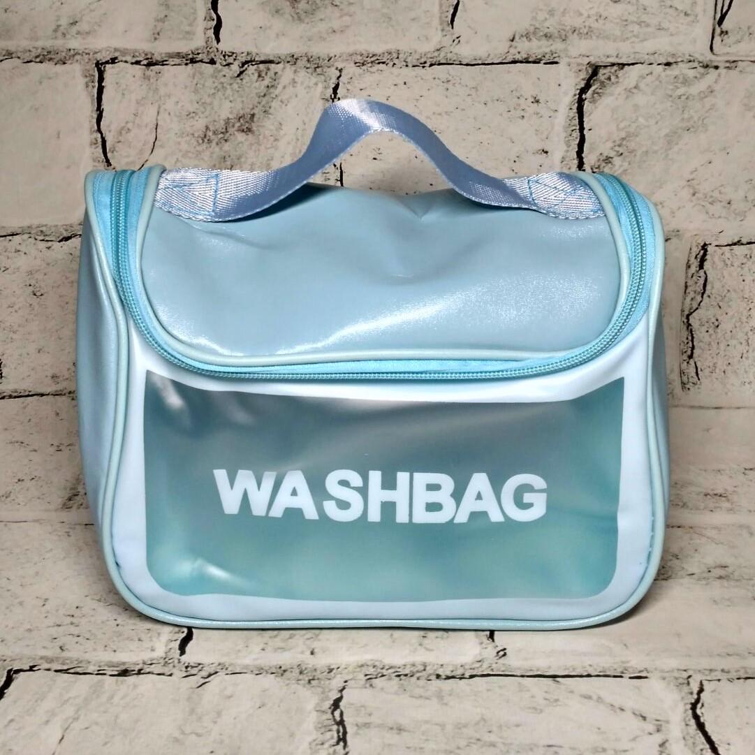 Косметичка женская Washbag водонепроницаемая Голубой (180-5-4) - фото 4