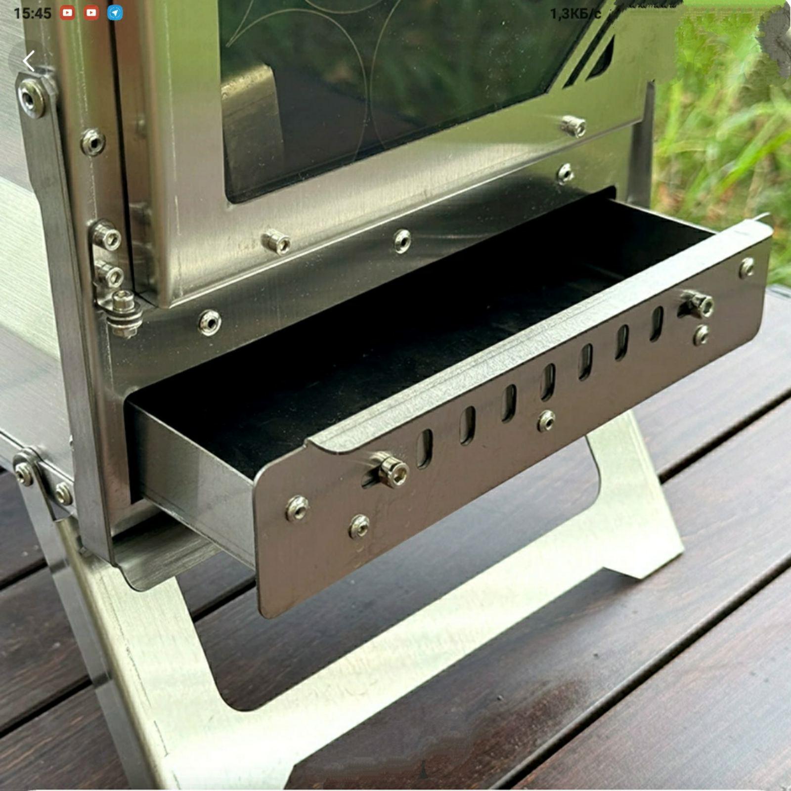 Печь дровяная для палатки Optima из нержавеющей стали (OWS-380) - фото 4