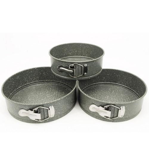 Форми для випікання роз'ємні A-Plus мармурове покриття 3 шт. (0034)