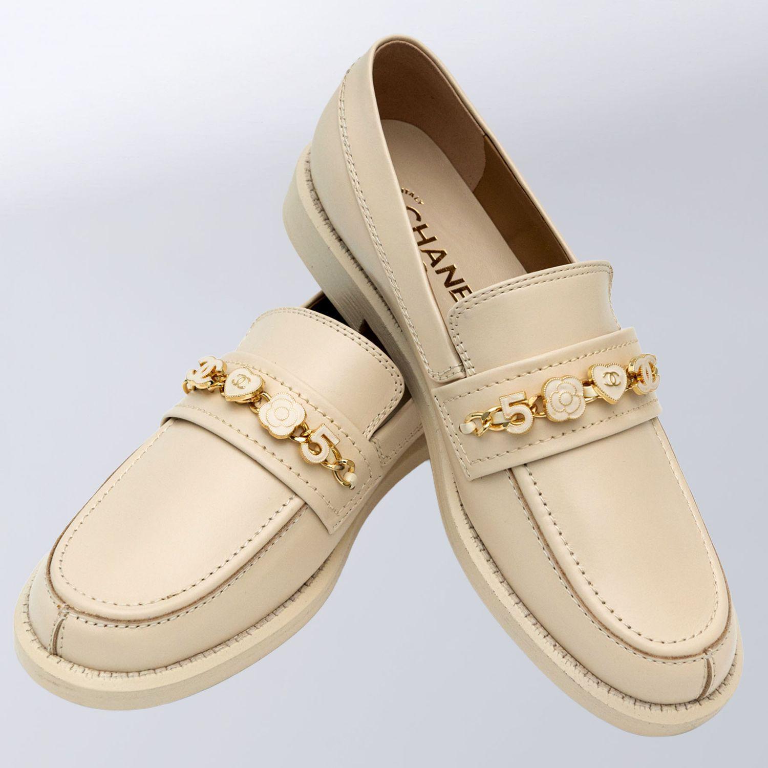 Лофери жіночі повсякденні Chanel р. 39 Молочний (2797308196)