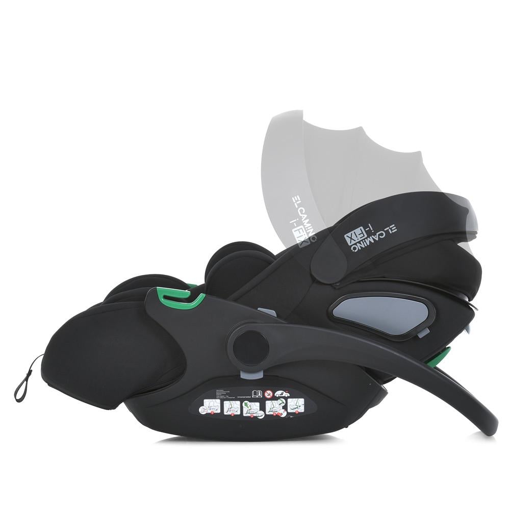 Автокрісло від народження El Camino ME 1110 i-FIX i-SIZE R129 до 87 см 40-87 см Moon Black (2763064741) - фото 3