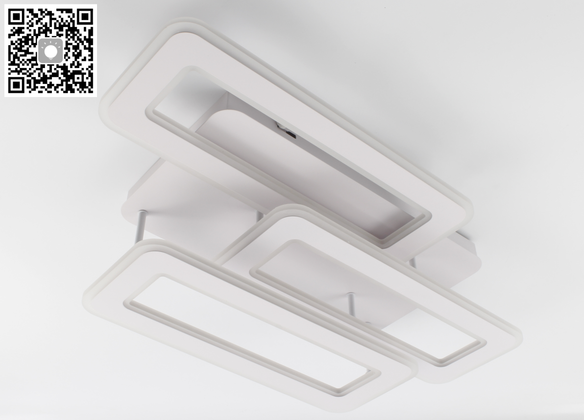 Люстра ESLLSE TRIPLEX 3L 110 Вт LED з пультом 650x370x140 мм Білий (10027) - фото 5