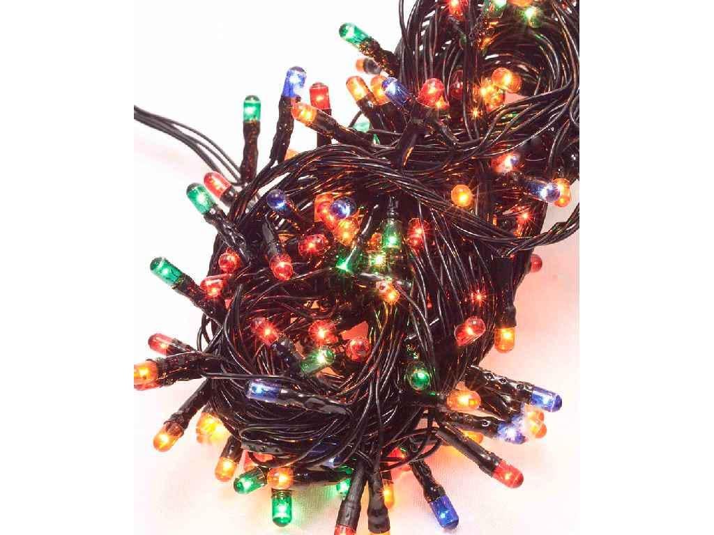 Гірлянда мікролампа 300 11,5 м Чорний провід Різнокольоровий (1030-01)