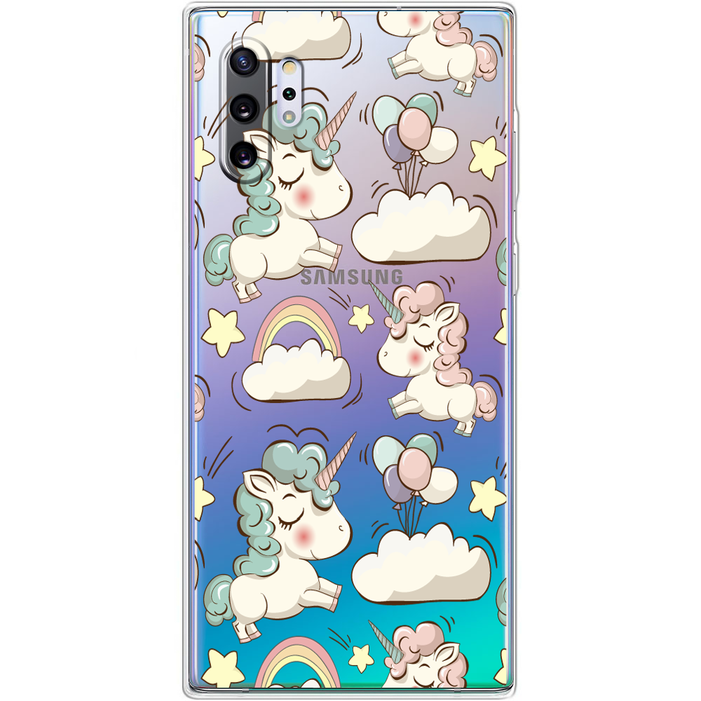 Чехол Boxface Samsung N975 Galaxy Note 10 Plus Unicorns Прозрачный силикон (37686-cc2-37686)