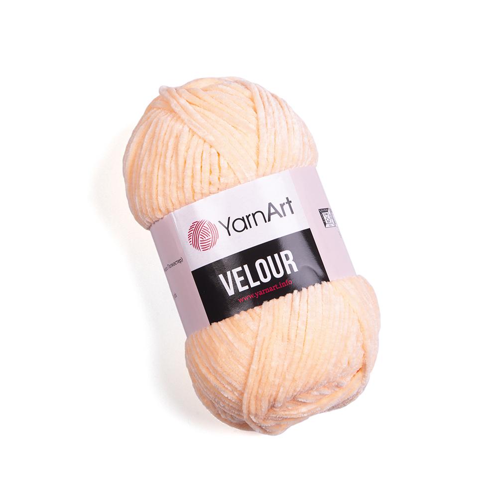 Пряжа велюровая YarnArt Velour 863 персиковый (2423)