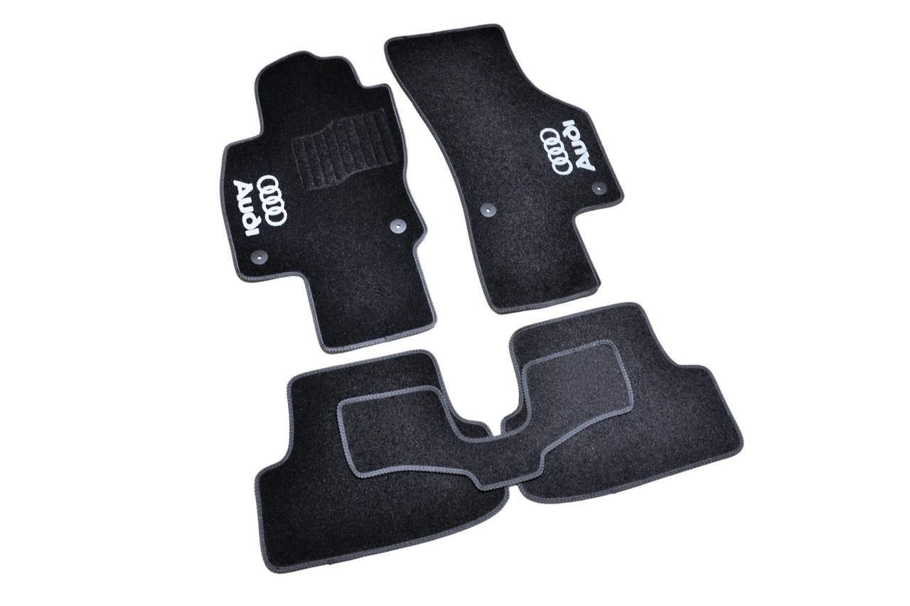 Килимки автомобільні ворсові в салон для Audi A3 2012-т. ч. 5 шт. Чорний (BLCCR1014)