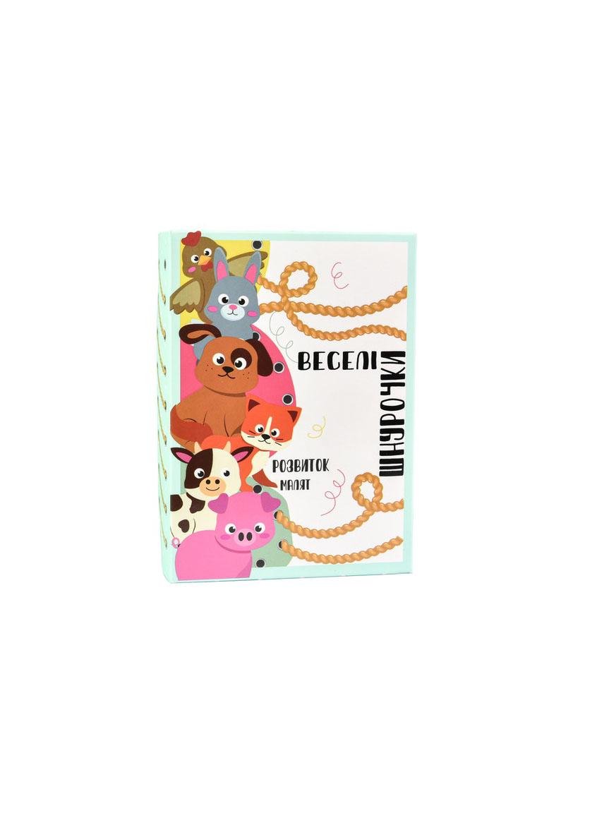 Настільна гра розвиваюча Strateg 30522 шнурівка Веселі шнурочки тварини (4823113821722)