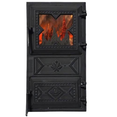 Дверка спарена топочна з термосклом для печі і каміна Вишиванка (10105219)