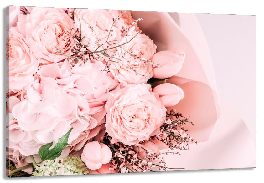 Картина на холсте в гостиную/спальню Нежные цветы 90х180 см (MLP_296)