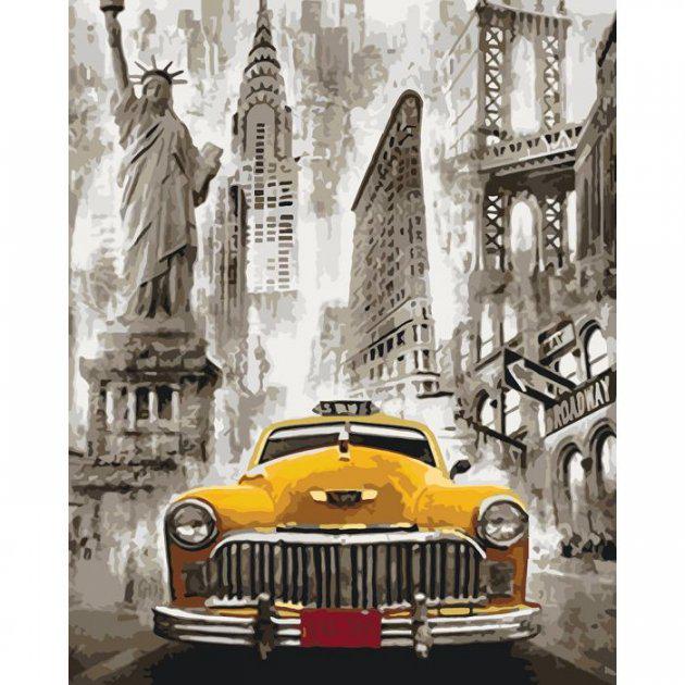 Картина по номерам Идейка Городской пейзаж Такси Нью-Йорка 40х50см (KHO3506)