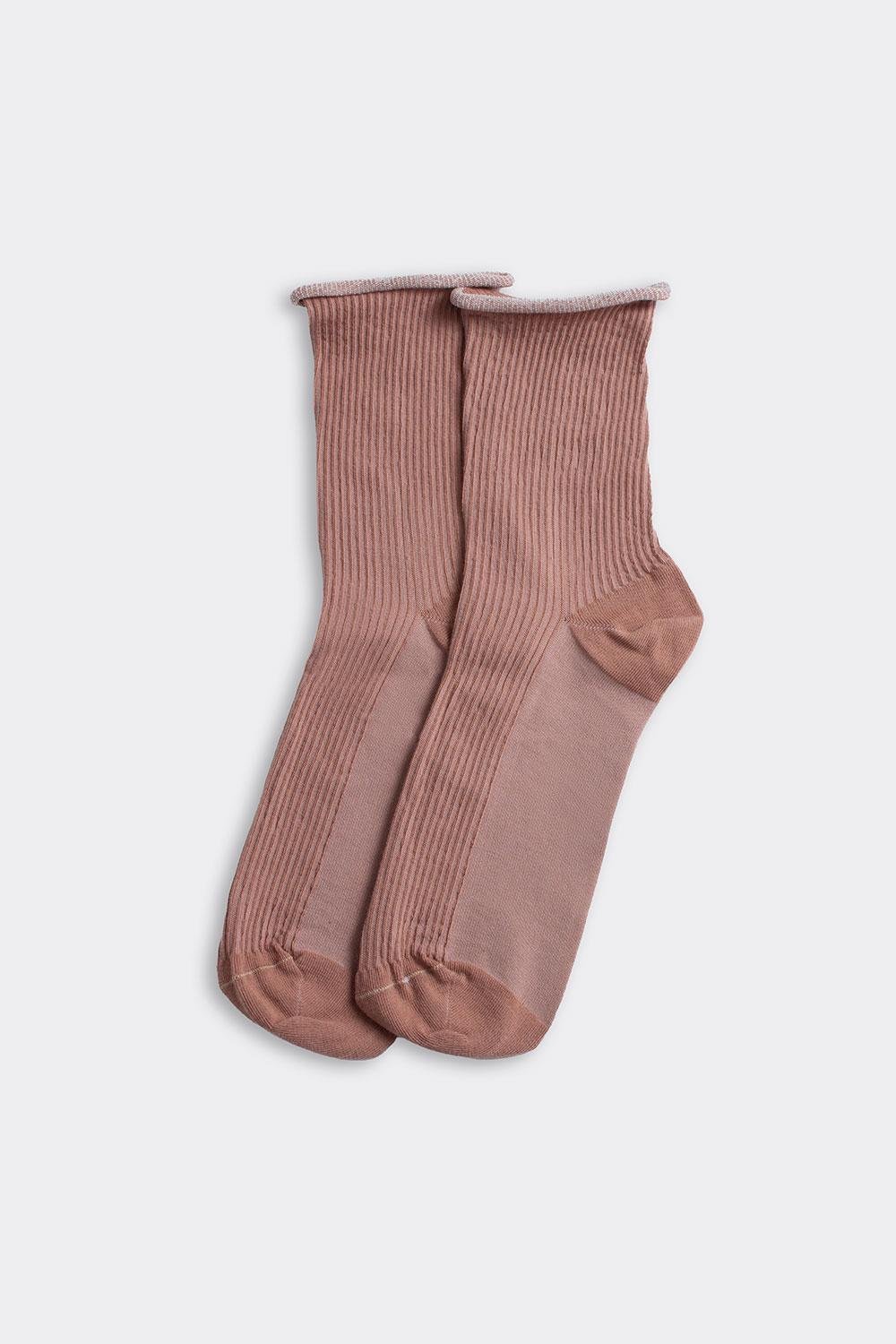 Шкарпетки жіночі бавовняні в рубчик Giulia WS3 FASHION 060 р. 36/40 Brown mocha mousse (30668129)