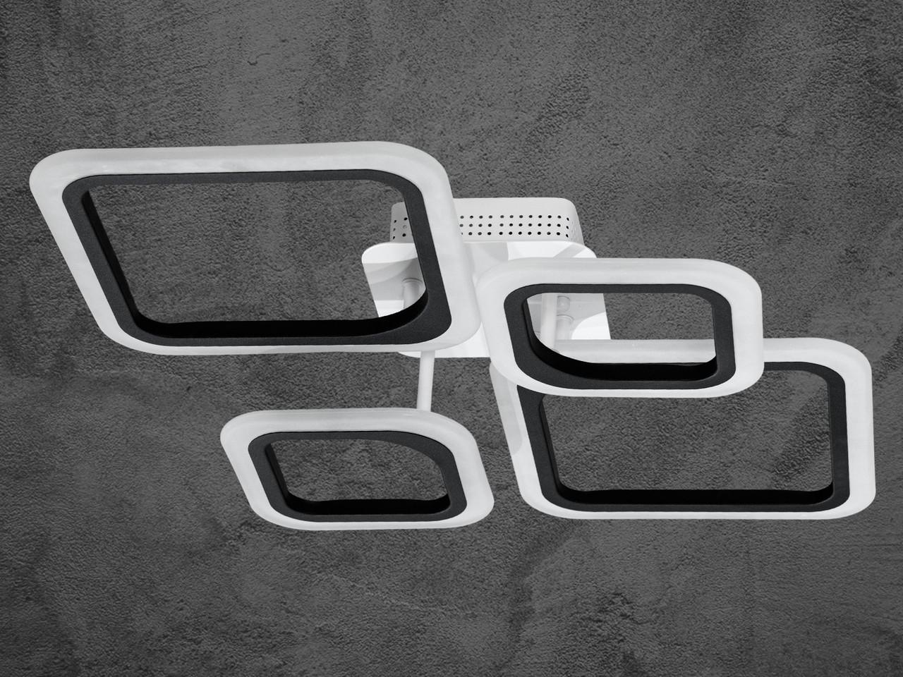 Люстра LED на кухню в современном стиле A8060-2+2BKDIM-LS 52W на 8 м2 Черный (2400057131) - фото 4