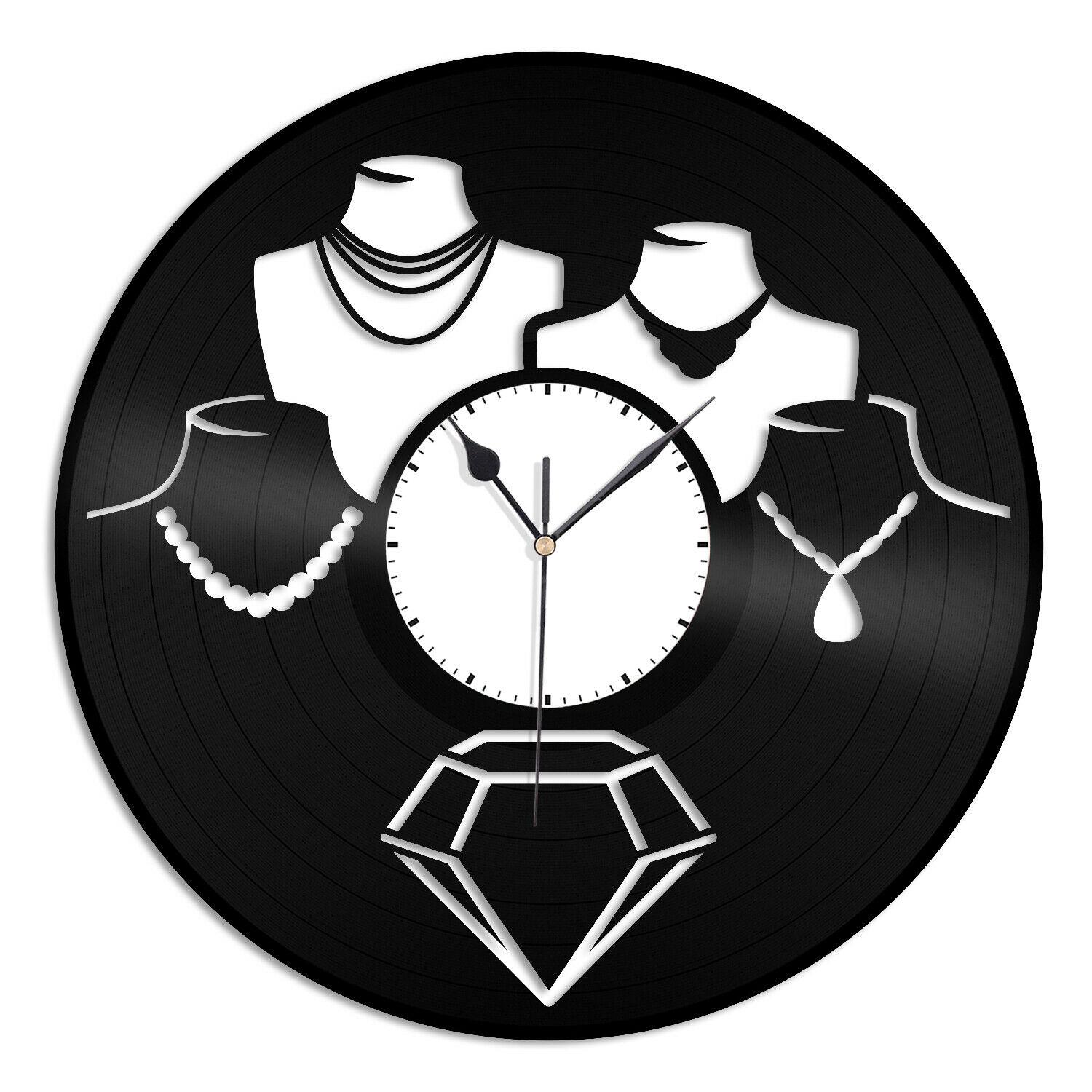 Часы настенные Ювелирный магазин 1806 из виниловой пластинки