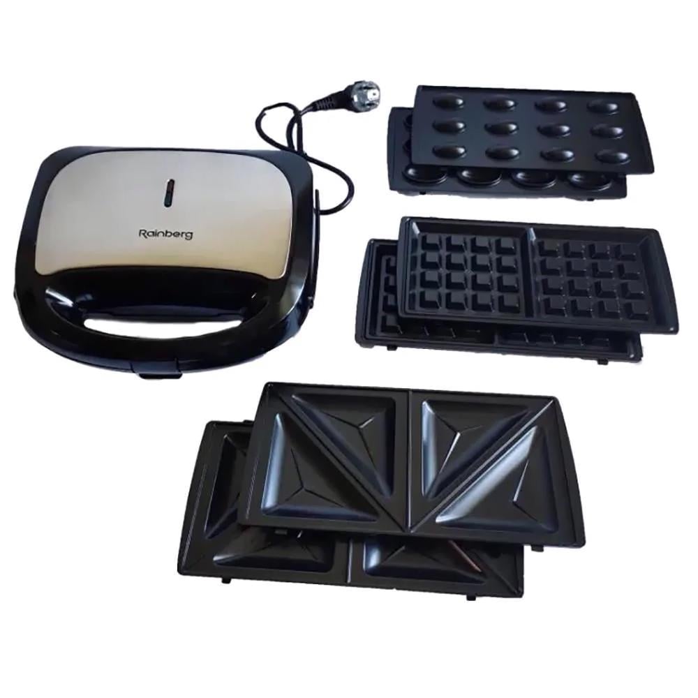 Мультипекар Rainberg RB-5409 3в1 гриль/вафельниця/2000 Вт Мультипекар Rainberg RB-5409 3в1 гриль/вафельниця/2000 Вт