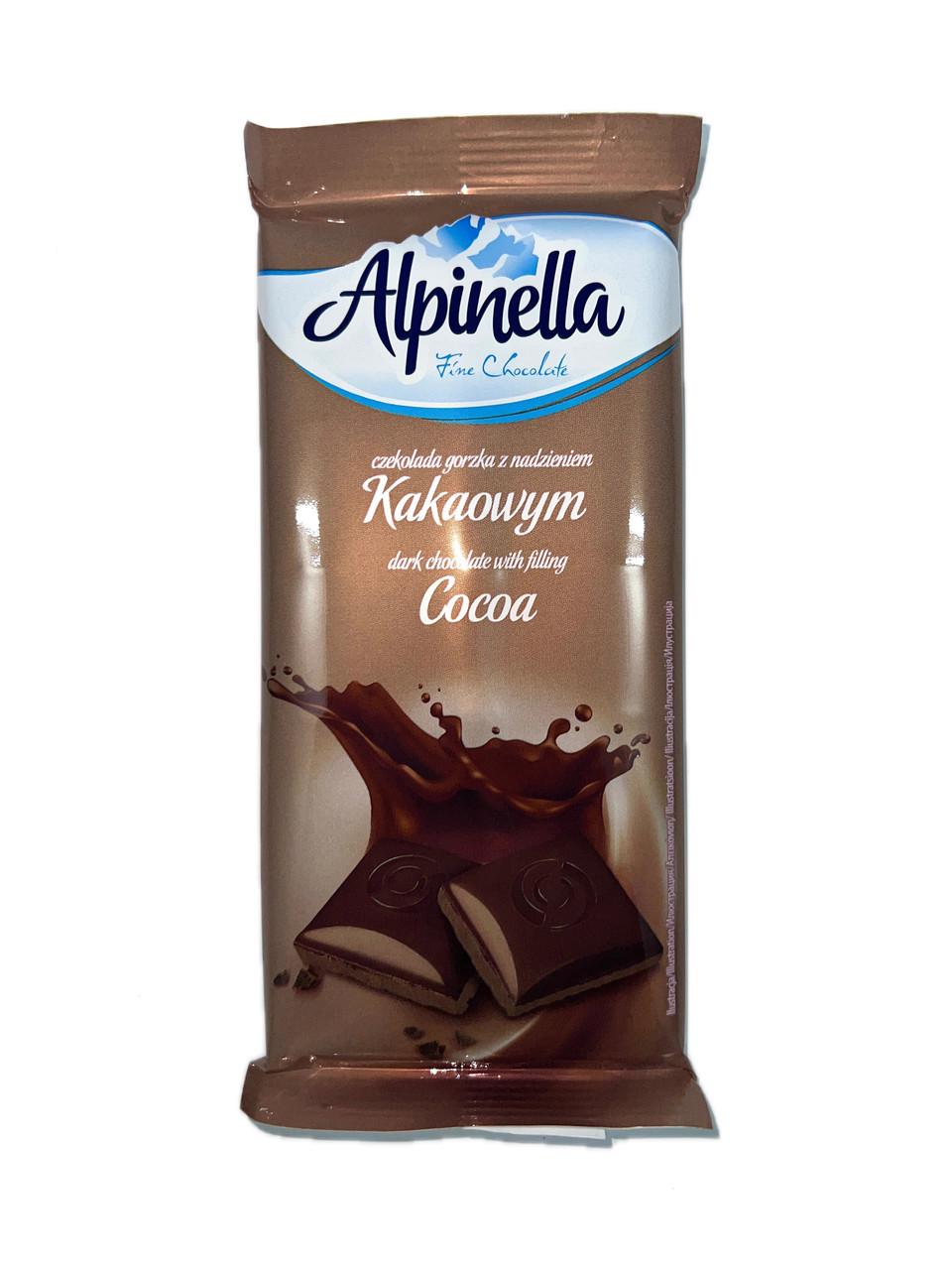 Шоколад Alpinella темный с начинкой какао 100 г