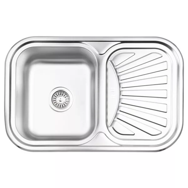 Мойка кухонная Wezer 7549 08 Decor с сифоном 750x490x180 мм (7549(0.8)D)