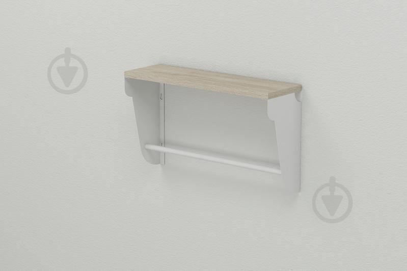 Полка настенная Ferrum-decor Свит 300x700x150 металл Белый ДСП Сонома 16 мм (SVI0053) Полка настенная Ferrum-decor Свит 300x700x150 металл Белый ДСП Сонома 16 мм (SVI0053)
