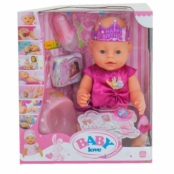 Пупс Baby Love 45 см интерактивный в розовом платье (58809) Пупс Baby Love 45 см интерактивный в розовом платье (58809)
