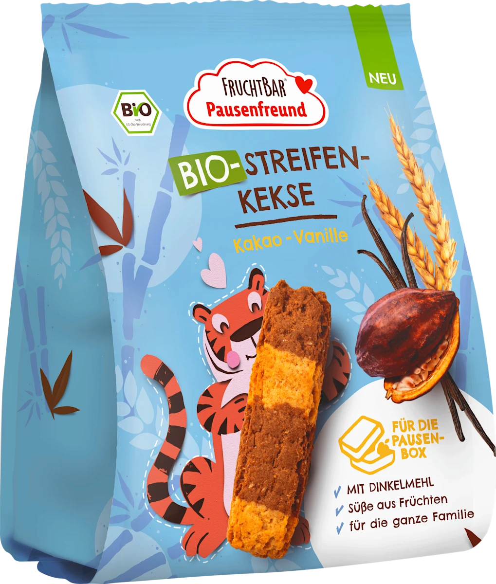 Печиво пшеничне FruchtBar з какао та ваніллю для дітей від 3 років 150 г