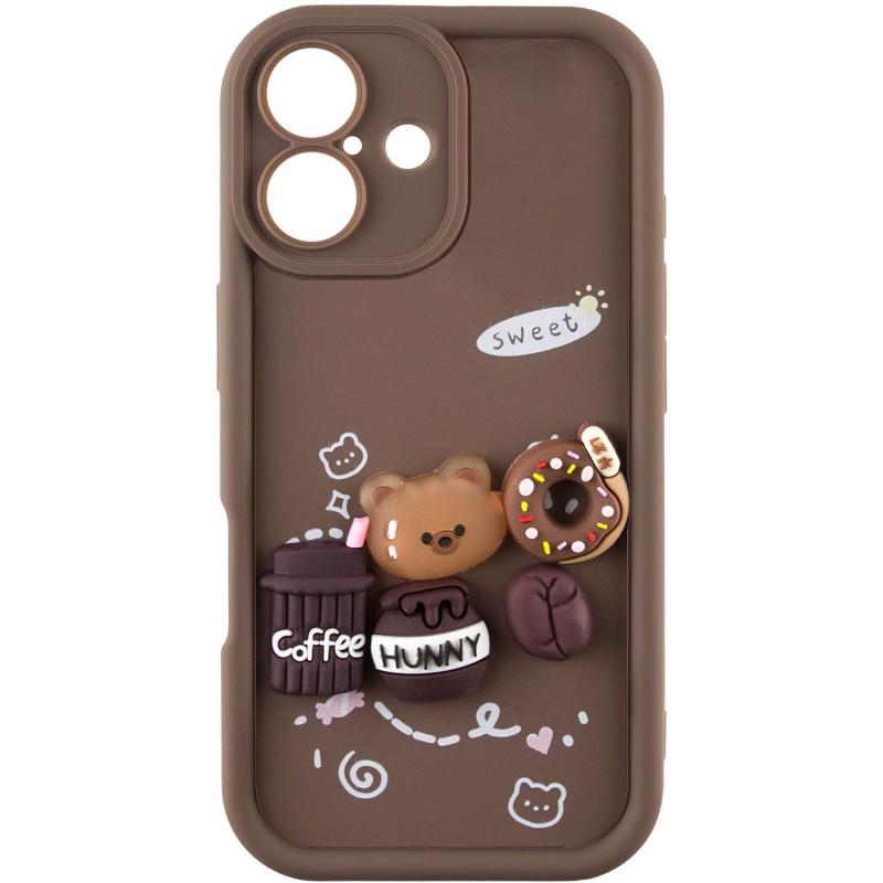 Противоударный Чехол гелевый  TPU Toys Case для Apple iPhone 16 (6.1")  Brown / Sweet