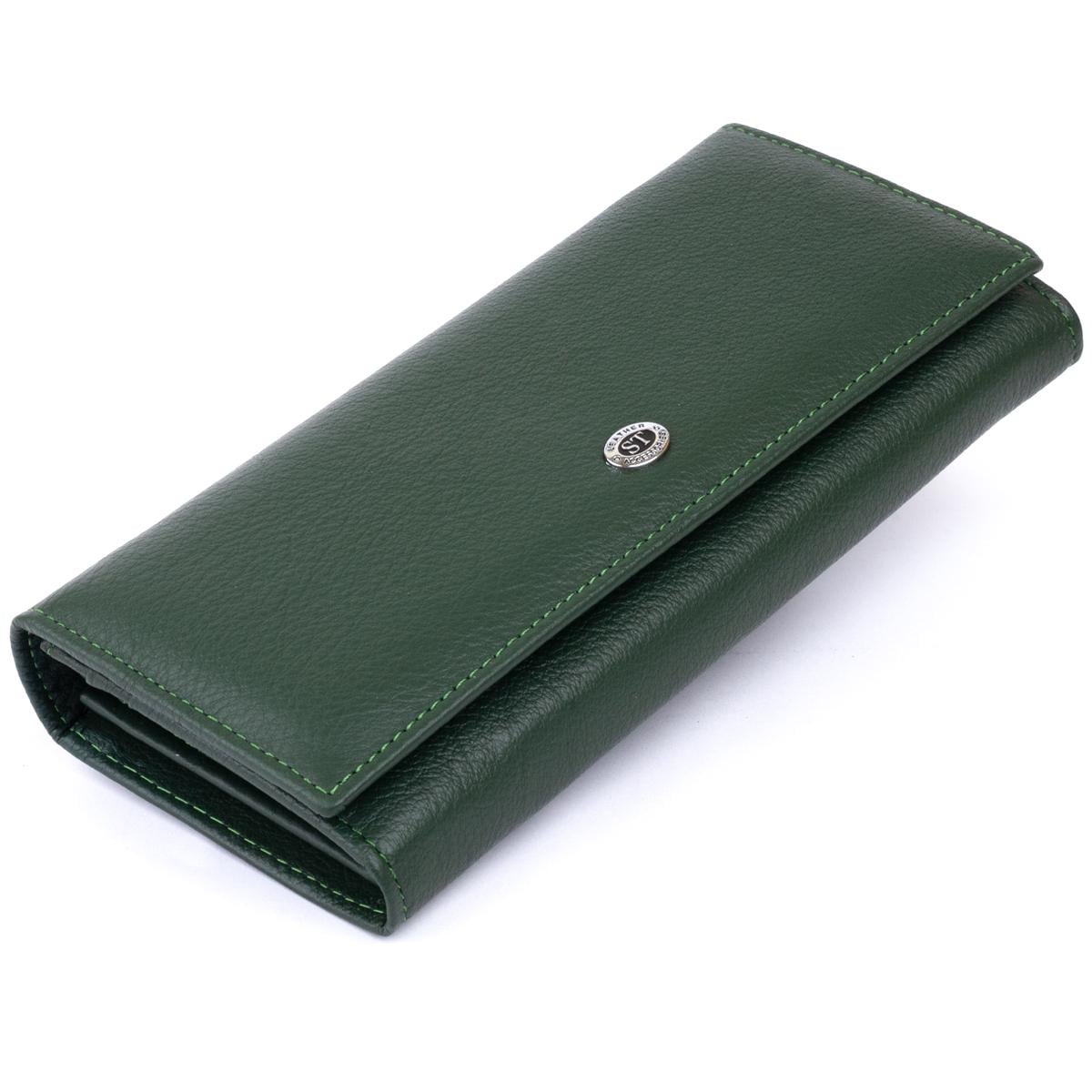 Кошелек женский ST Leather 19240 кожа Зеленый