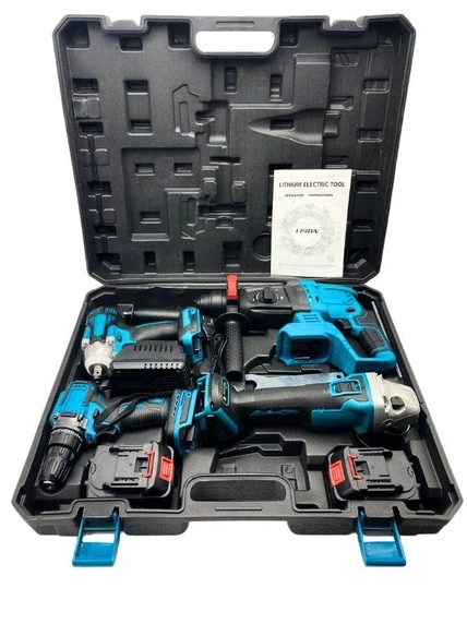 Набір інструментів акумуляторний MTS4в1 гайковерт/дриль /шуруповерт/реверсивна тріскачка 48V 2 акумулятори (MTSJT41)