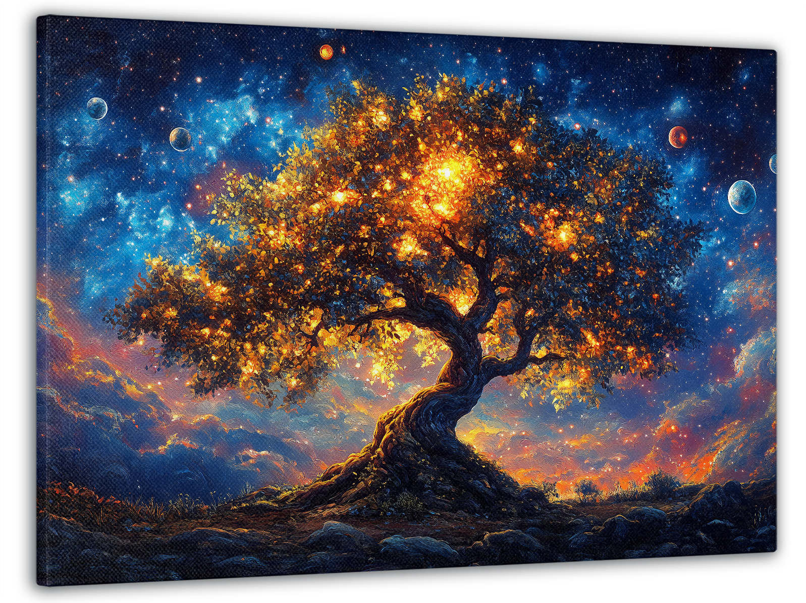 Картина на полотні Mako космічне дерево 60x100 см (MK10529)