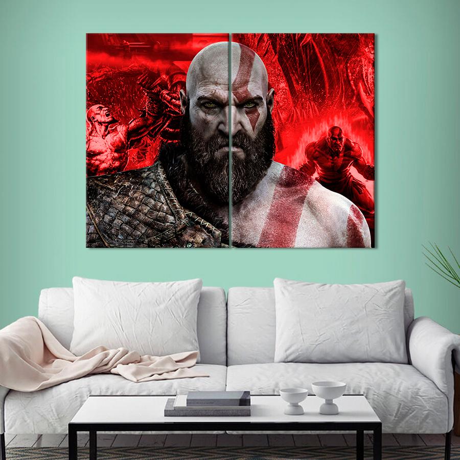 Настенний декор Пратагонист игры God of War Кратос 111x81 см (A184-2)